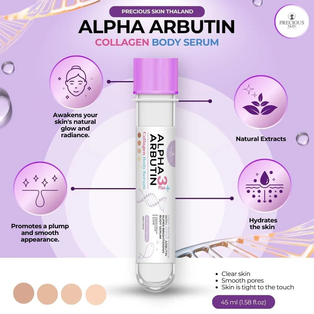 Precious Skin Alpha Arbutin 3+ Plus Collagen Body Serum - 45ml