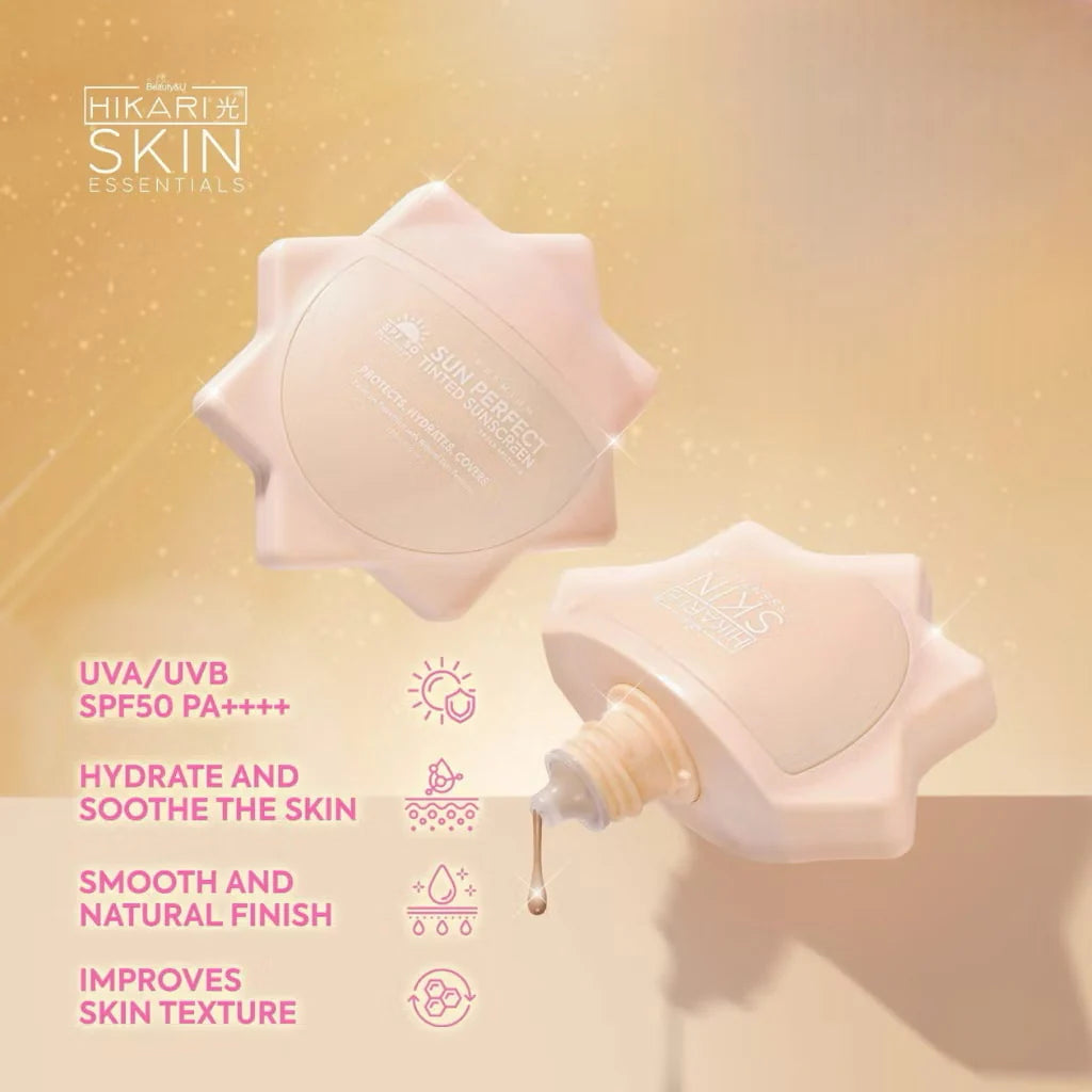 Beauty&U Hikari Premium Sun Perfect Tinted Sunscreen SPF 50 PA++++ 50ml