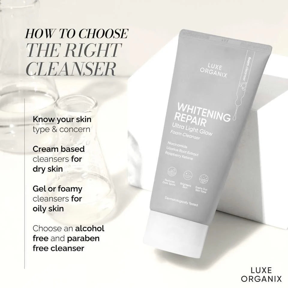 Luxe Organix Whitening Repair Cleanser Niacinamide 2% Cleanser 150ml