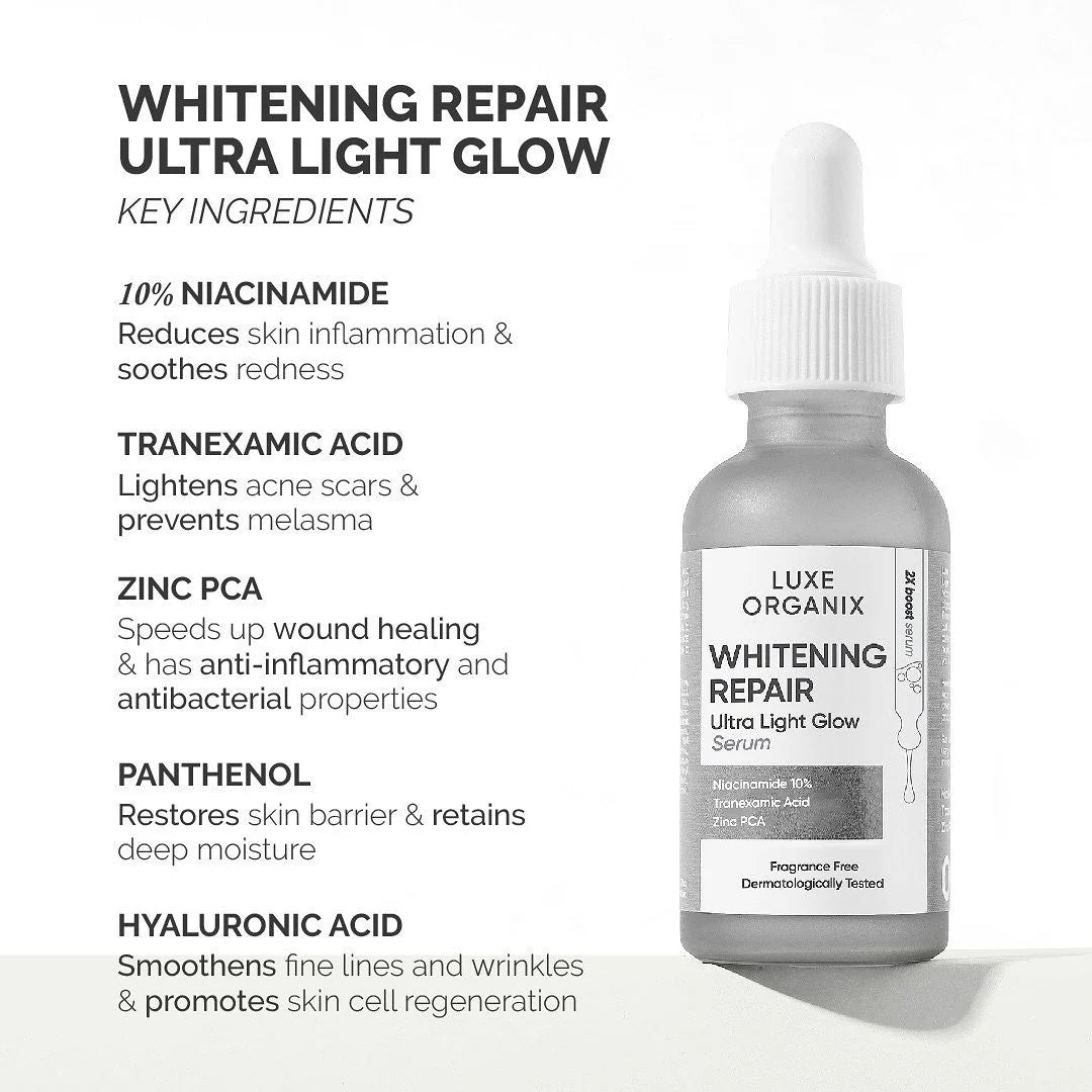 Luxe Organix Whitening Repair Serum Niacinamide 10% 30ml