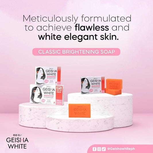 Geisha White Skin Brightening Bar ( CLASSIC ) 65g x 3 Bars