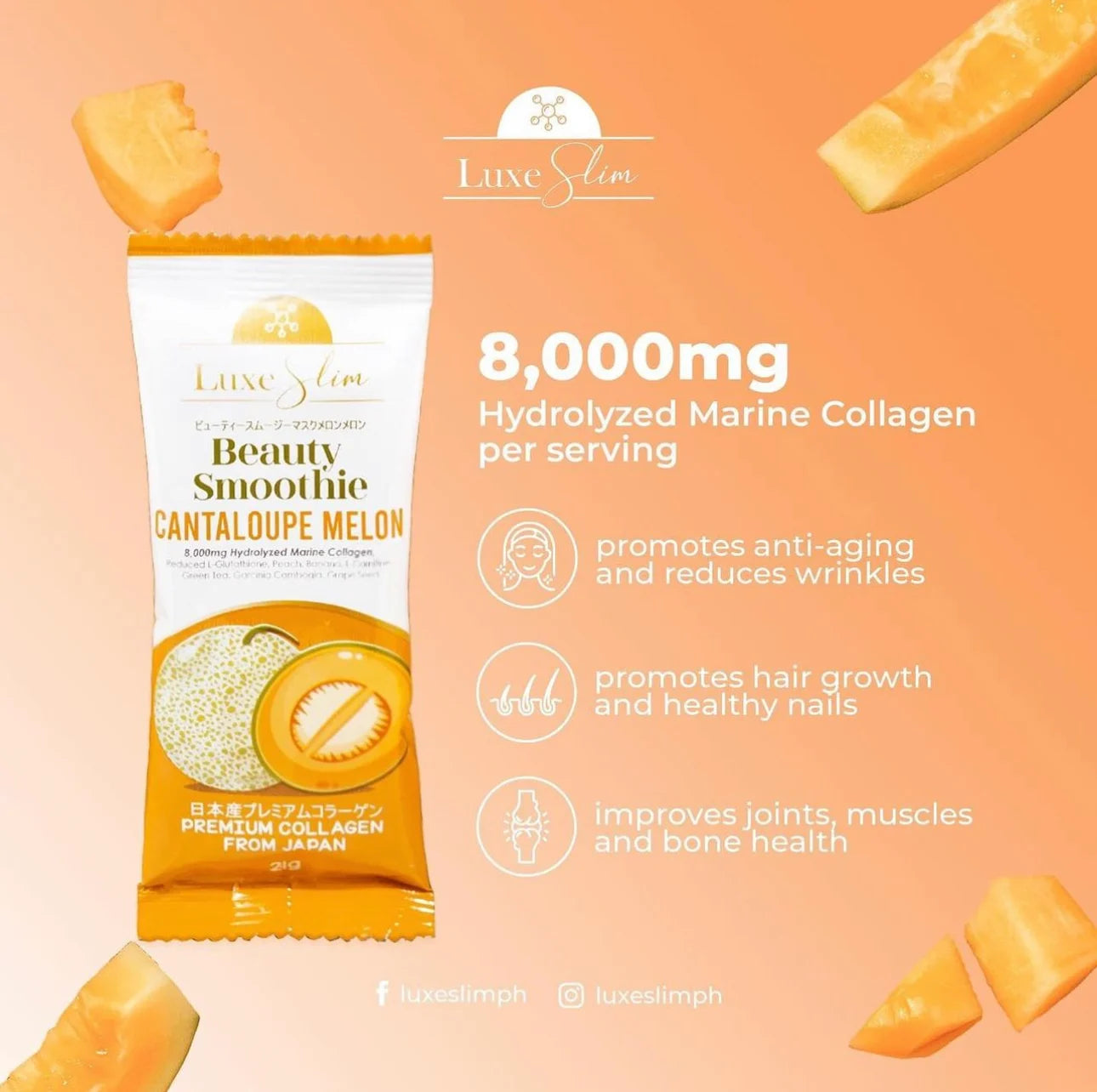 Luxe Slim Cantaloupe Melon (21g x 10 sachets)