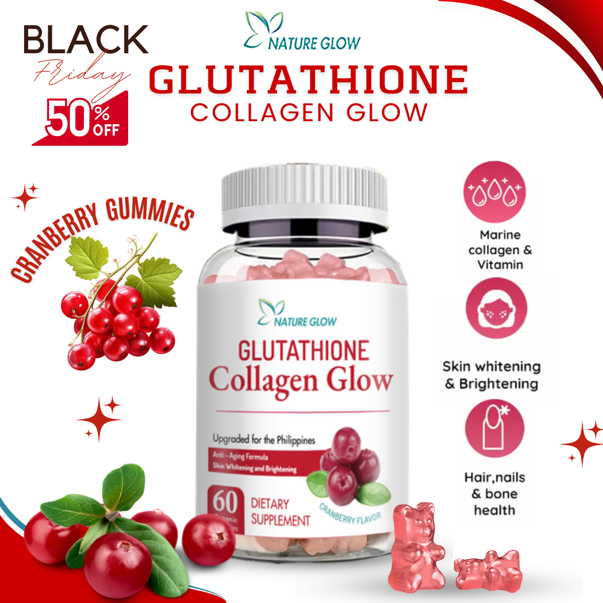 Nature Glow Collagen Glow Cranberry