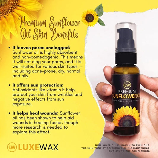 Luxe Wax Organic Sunflower Oil