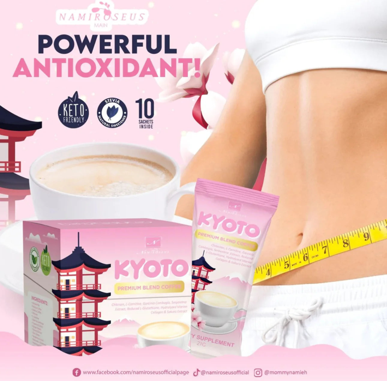 Namiroseus Kyoto Premium Blend Coffee (Slimming, Glutathione & Collagen) 10s