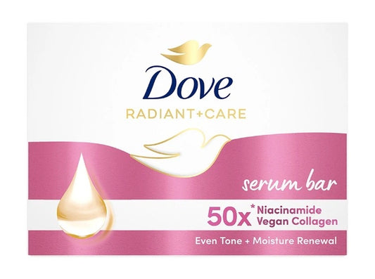 Dove Radiant + Care Serum Bar 50x Niacinamide + Vegan Collagen 90g