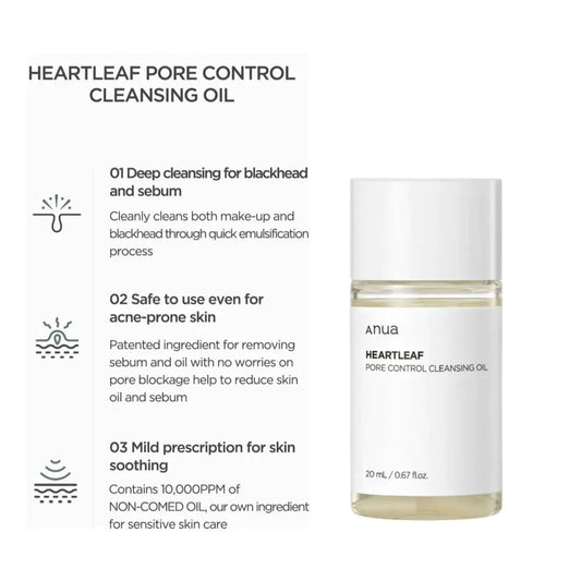 Anua Heartleaf Pore Control Cleansing Oil 20ml [Travel Size]